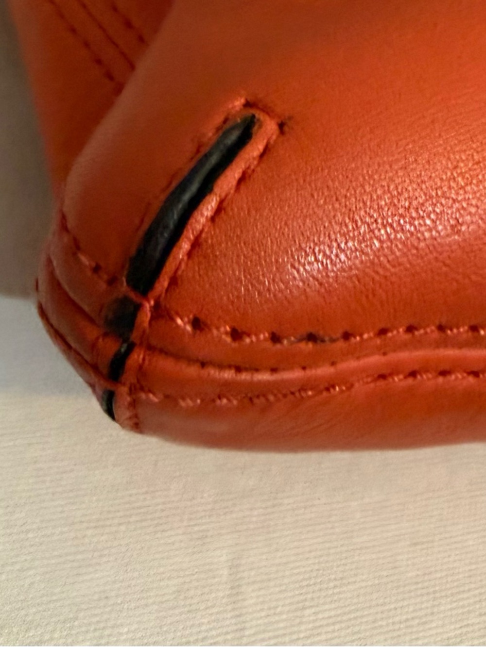 Coach Poppy Perri Hippie Convertible Shoulder Crossbody Bag Orange Coral Leather - Picture 10 of 16